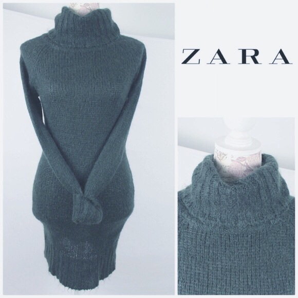 zara turtleneck sweater dress